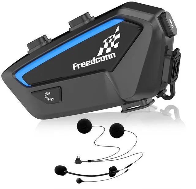 Main image of FreedConn FX 10 Riders Motorcycle Bluetooth Headset with Music Sharing, Helmet Bluetooth Intercom with Noise Cancellation/FM Radio/IP67/Ultra-Thin Body, Universal Communication Systems for Motorbike