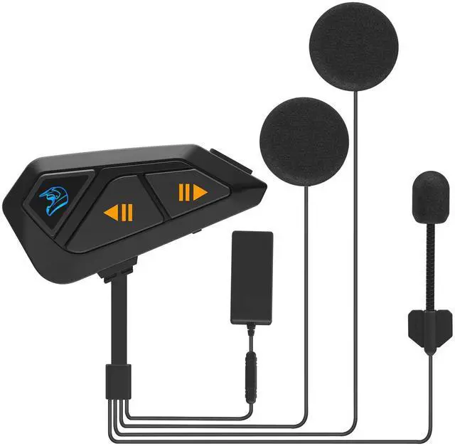 Main image of FreedConn FG Motorcycle Helmet Bluetooth Headset, Motorcycle Communication Systems with CVC Noise Cancellation, Stereo Music, 6 Riders 0.75mi/1200m intercom, 19Hrs Intercom, IP65, 1 Pack