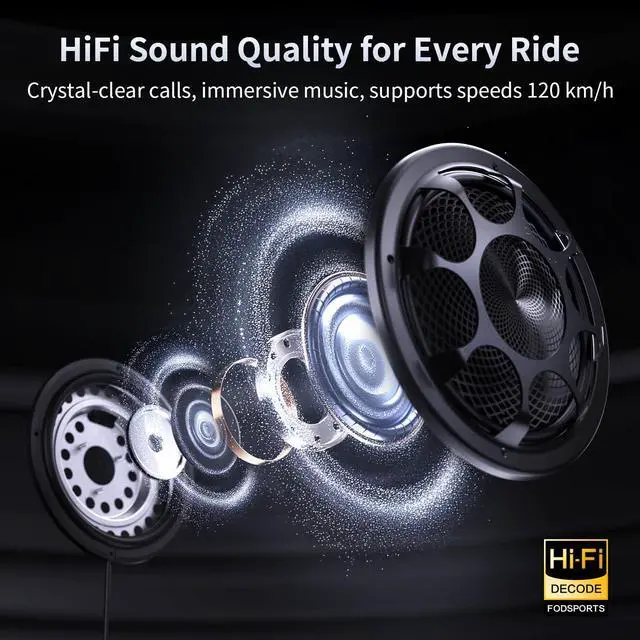 Alt view image 6 of 7 - Fodsports T5 Motorcycle Bluetooth Headset with Music Sharing, 2 Riders Helmet Intercom Communication Systems, 9-Language Voice Prompts/Voice Assistant/FM Radio/2 Type Mics/4 Colored Faceplates