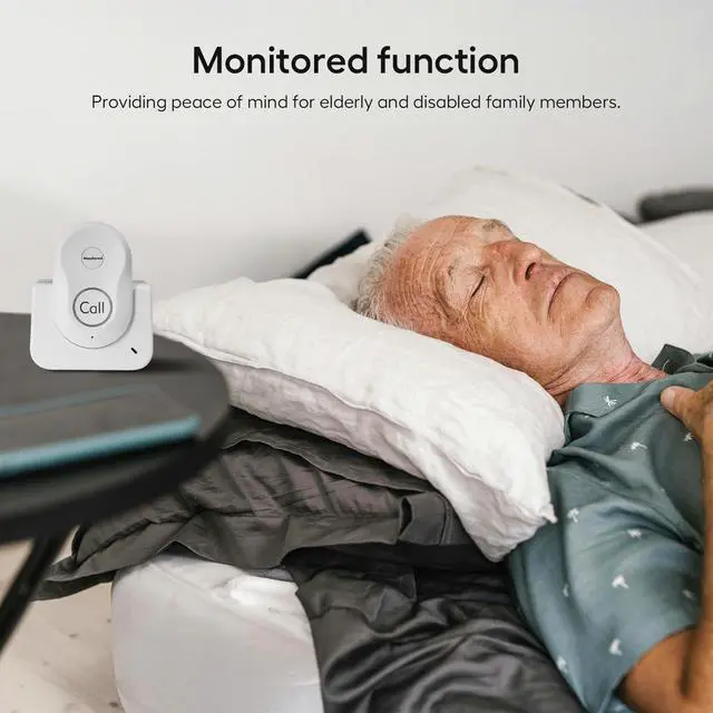 Alt view image 3 of 7 - Hosmart Intercoms Wireless for Home, 2024 New Rechargeable Full Duplex Caregiver Pager for Elderly Senior, Two-Way Real-time Talk, Portable Personal Alert, Call/Monitor Button for Home Safety