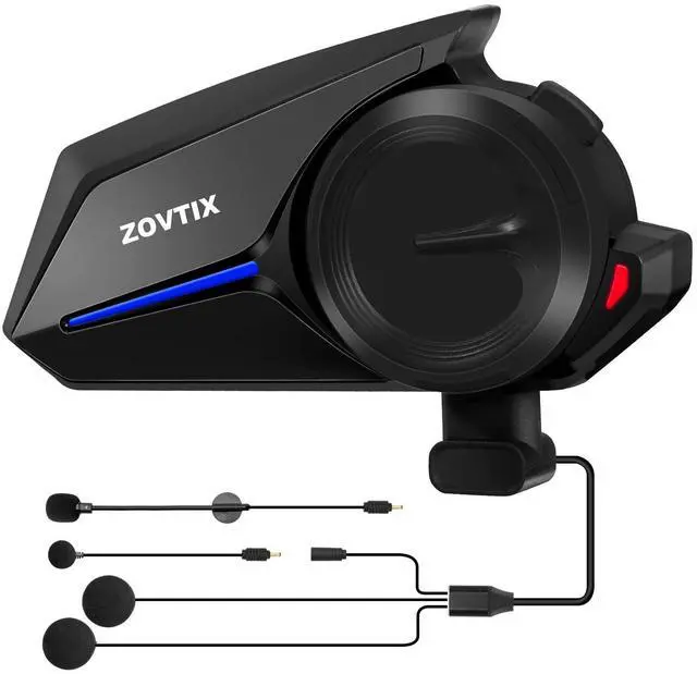 Main image of ZOVTIX Motorcycle Helmet Headset 2 Riders 500M Helmet Communication System S2 Intercom Headset with DSP&CVC Noise Cancellation/HiFi Sound/IP67/Wake up Siri-S2-Black-1 PC