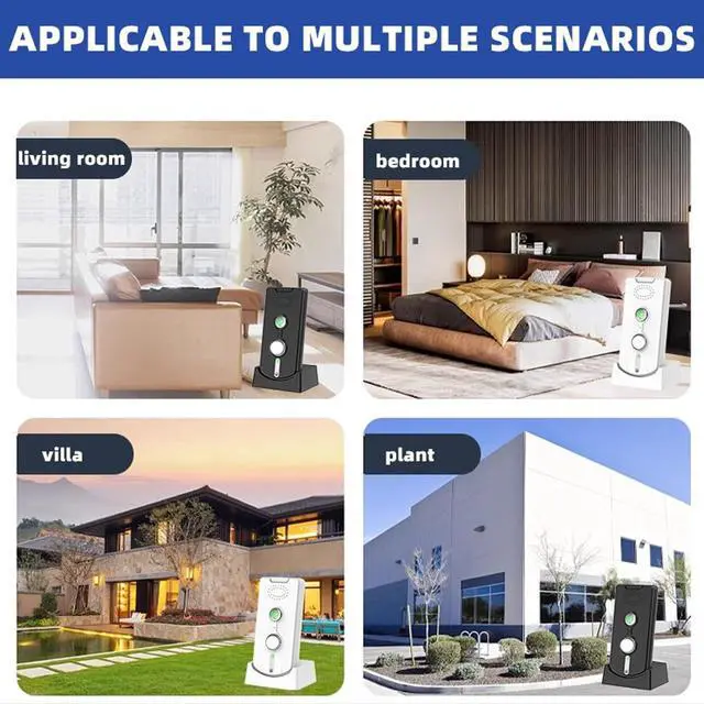 Alt view image 5 of 7 - 2 Way Voice Intercom for Home, Home Intercom System with 3280ft Open Distance, Adjustable Volume, for Elderly Caregivers (White)