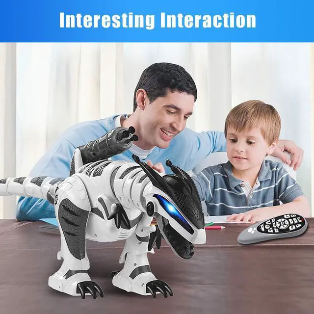 Alt view image 6 of 7 - Fistone RC Robot Dinosaur Intelligent Interactive Smart Toy Electronic Remote Controller Robot Walking Dancing Singing with Fight Mode Toys for Kids Boys Girls Age 5 6 7 8 9 10 and Up Year Old