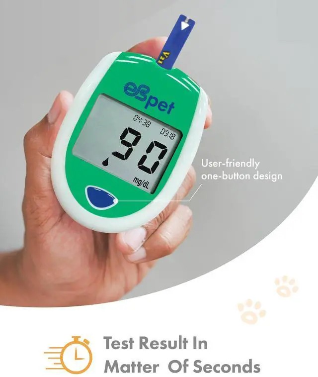 Alt view image 6 of 7 - eBmonitor eBpet Blood Glucose Monitor System - Dogs and Cats Glucose Monitoring Kit 25 Blood Glucose Test Strips Lancing Device, Battery, 26 Gauge Sterile Lancets,