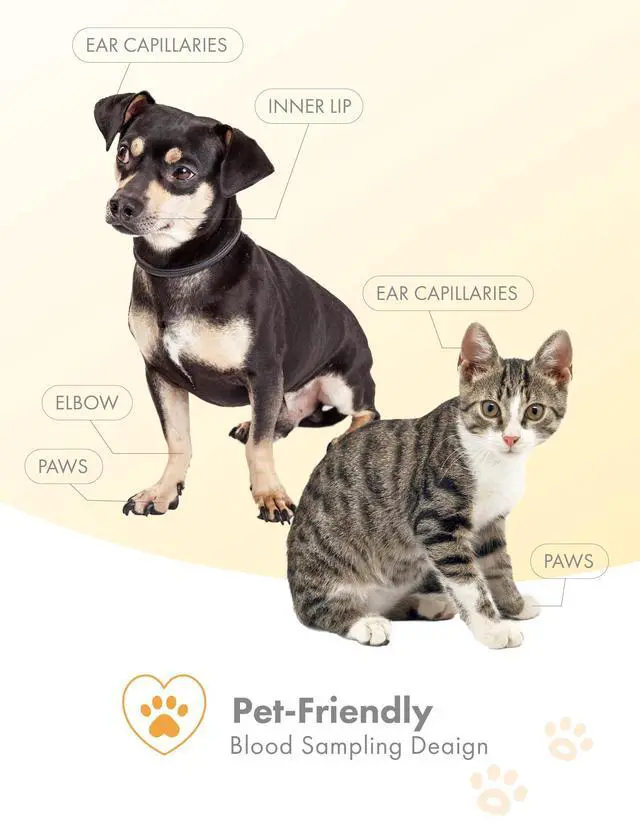 Alt view image 5 of 7 - eBmonitor eBpet Blood Glucose Monitor System - Dogs and Cats Glucose Monitoring Kit 25 Blood Glucose Test Strips Lancing Device, Battery, 26 Gauge Sterile Lancets,