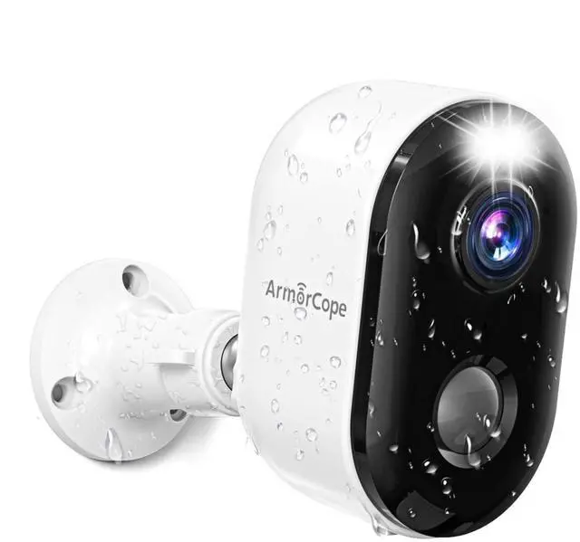 Main image of Security Cameras Wireless Outdoor, Battery Powered 2k Color Night Vision, AI Motion Detection Spotlight Siren, IP66 Weatherproof, 2-Way Talk, SD/Cloud Storage, 2.4Ghz WiFi Cameras for Home Security