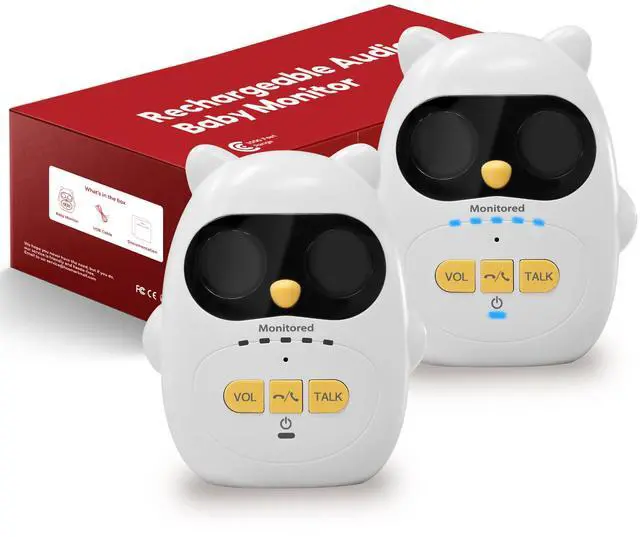 Main image of Audio Baby Monitor with Rechargeable Battery, Full-Duplex Wireless Intercom with 1000Ft Range, Baby Monitor Audio Only with Clear Sound, Two-Way Talk - for Home, Kids, Elderly, Pets, Indoor/Outdoor