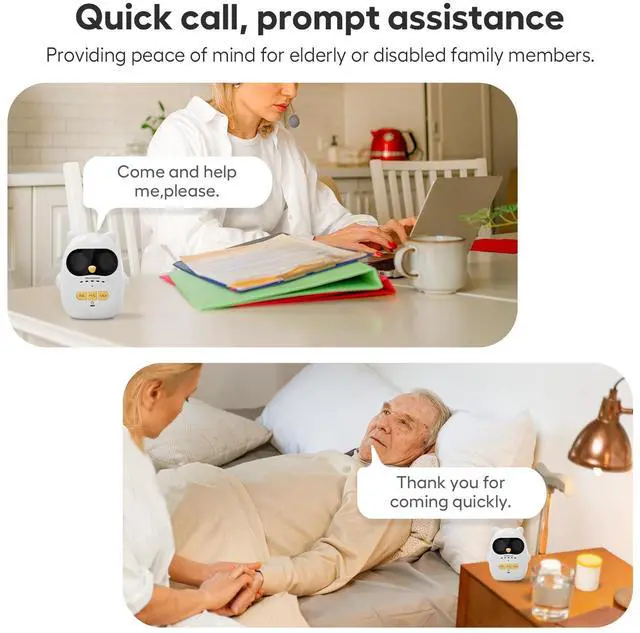 Alt view image 5 of 7 - Audio Baby Monitor with Rechargeable Battery, Full-Duplex Wireless Intercom with 1000Ft Range, Baby Monitor Audio Only with Clear Sound, Two-Way Talk - for Home, Kids, Elderly, Pets, Indoor/Outdoor