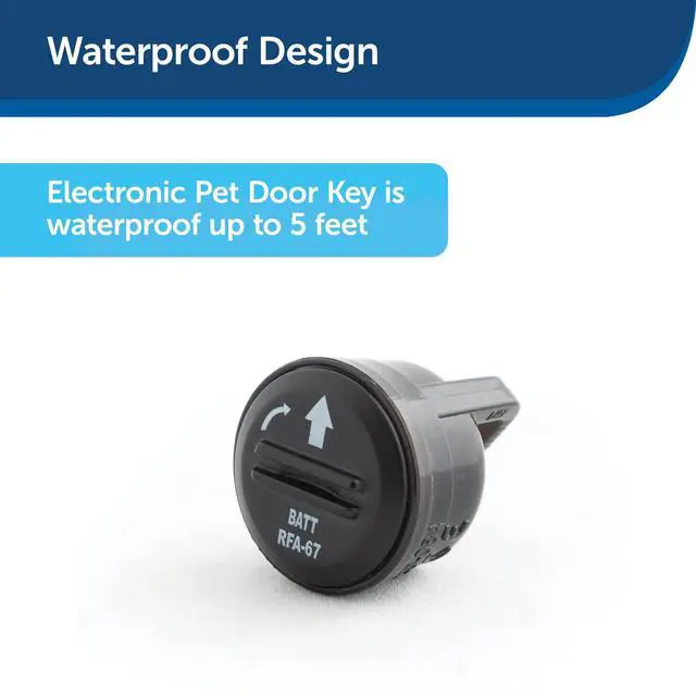 Alt view image 3 of 6 - PetSafe Electronic Pet Door Key for Electronic Doggie Door - Battery Operated - Provides Smart, Personalized Access for Your Dogs & Cats While Keeping Out Strays & Wildlife