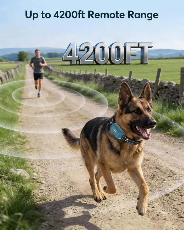 Alt view image 3 of 6 - Jugbow Dog Shock Collar - 4200FT Dog Training Collar with Remote, IPX7 Waterproof Electric Collar with 4 Training Modes, Security Lock, Rechargeable e-Collar for Dogs 10-120lbs