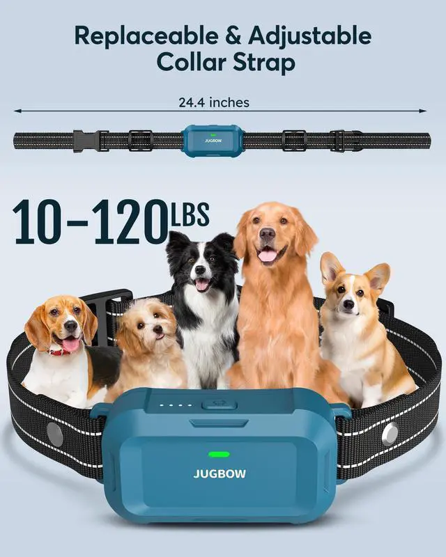 Alt view image 5 of 6 - Jugbow Dog Shock Collar - 4200FT Dog Training Collar with Remote, IPX7 Waterproof Electric Collar with 4 Training Modes, Security Lock, Rechargeable e-Collar for Dogs 10-120lbs