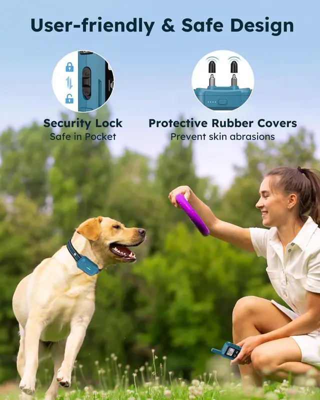 Alt view image 6 of 6 - Jugbow Dog Shock Collar - 4200FT Dog Training Collar with Remote, IPX7 Waterproof Electric Collar with 4 Training Modes, Security Lock, Rechargeable e-Collar for Dogs 10-120lbs