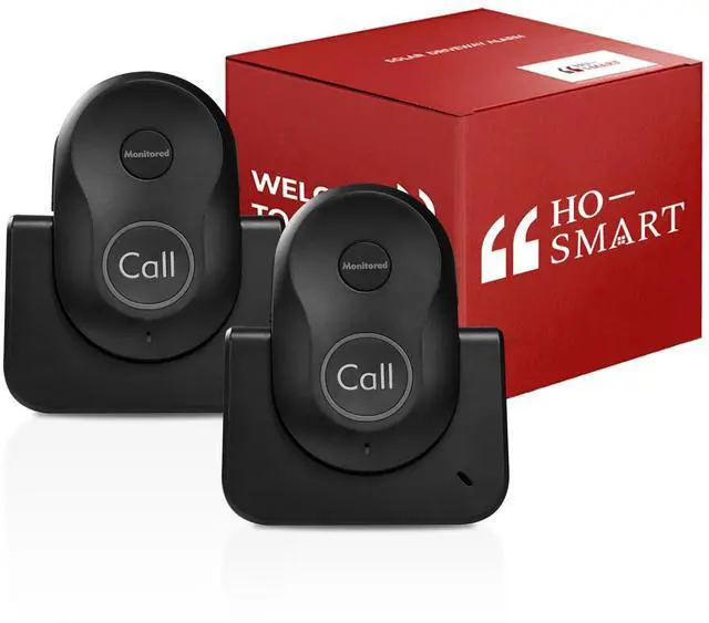 Main image of Hosmart Intercoms Wireless for Home, 2024 New Rechargeable Full Duplex Caregiver Pager for Elderly Senior, Two-Way Real-time Talk, Portable Personal Alert, Call/Monitor Button for Home Safety(Black)