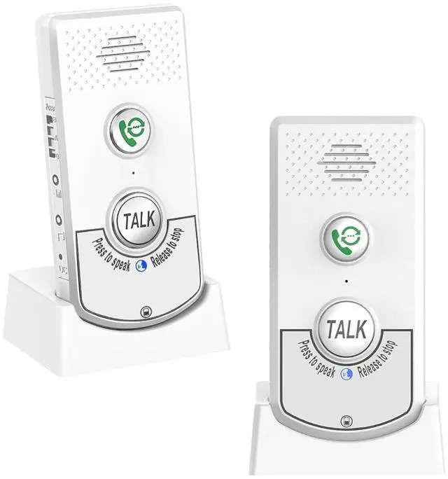 Main image of 2 Way Voice Intercom, Long Range Wireless Intercomunicador Home Communication System Doorbell Unit, 100m Range Indoor Intercoms Calling System Room to Room Intercom for House, Hospital, Hotel