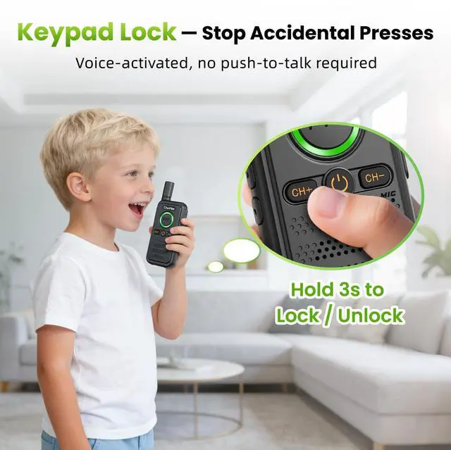 Alt view image 5 of 7 - ChunHee Wireless Intercom System, 2 Way Voice Intercom for Home, 1.5-Mile Long Range, 16 Channels Portable Intercom with VOX & SOS Alarm, Easy Install Intercom for Elderly, Business & Basement