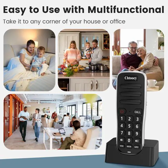 Alt view image 7 of 7 - Intercoms Wireless for Home, 1 Mile Long Range for House Business Office, Handheld Room to Room Communication System, Rechargeable Loud & Clear 10-Channel Anti-Interference Intercom System