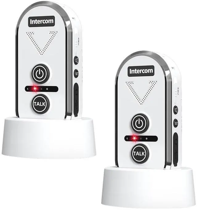 Main image of PANDAAR Intercoms Wireless for Home, 2 Way Intercom Communication 4900ft Long Range,Room to Room Intercom Wireless with 3 Volume Levels,20 Chimes Home Intercom System for Indoor Outdoor Use