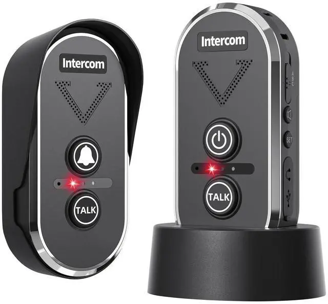 Main image of PANDAR Wireless Doorbell Intercom System, Long Range Doorbell Wireless up to 2000m, Wireless Doorbell with Intercom, Outdoor Intercom, Home Intercom System with Two-Way Voice, Waterproof,Easy to Use