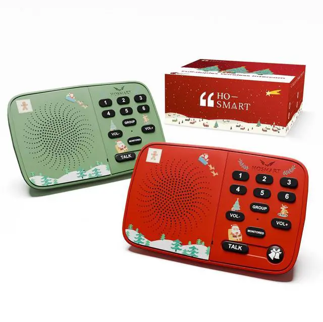 Main image of Hosmart UltraSpeak Intercoms Wireless for Home, Holiday Christmas Edition Intercom System for Home Use, Clear Sound Intercom for Business with 1300 Ft Range, Gift Set for Family Friends Elderly(2Pack)