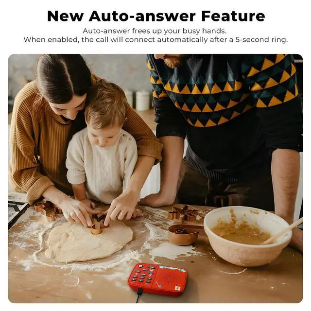 Alt view image 7 of 7 - Hosmart UltraSpeak Intercoms Wireless for Home, Holiday Christmas Edition Intercom System for Home Use, Clear Sound Intercom for Business with 1300 Ft Range, Gift Set for Family Friends Elderly(2Pack)