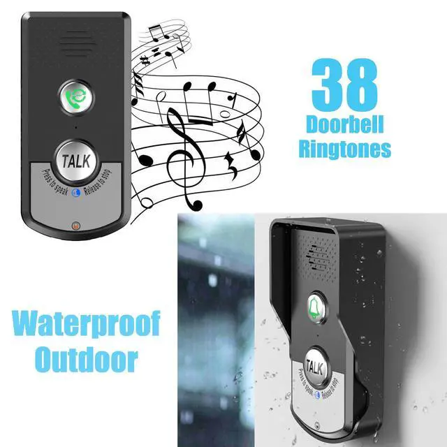 Alt view image 3 of 7 - VQP 2 Way Wireless Intercom System, Long Range Waterproof Doorbells Intercoms Wireless for Home, Intercom for Home Security Elderly House Office Hospital Workshop, 38 Ringtones