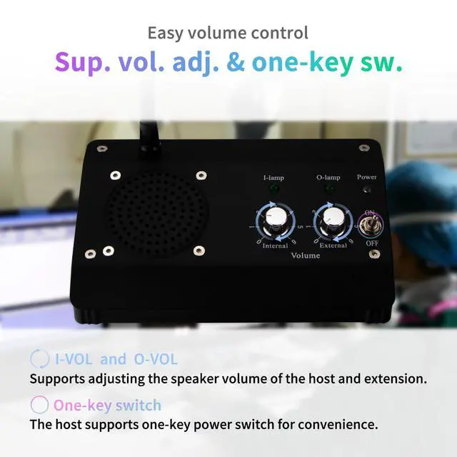 Alt view image 4 of 6 - DESHUN Window intercom, Window Speakers, 2 Way Window Counter intercom Microphone, for The Business/Bank/Office/Hospital/Station/Catering