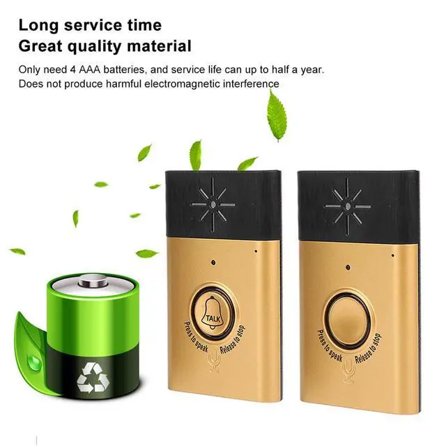 Alt view image 3 of 7 - Doorbell, Smart Voice Doorbell 2 Way Conversation Talk Intercom Doorbell Kit Indoor Outdoor Access Control System for Home Office Security