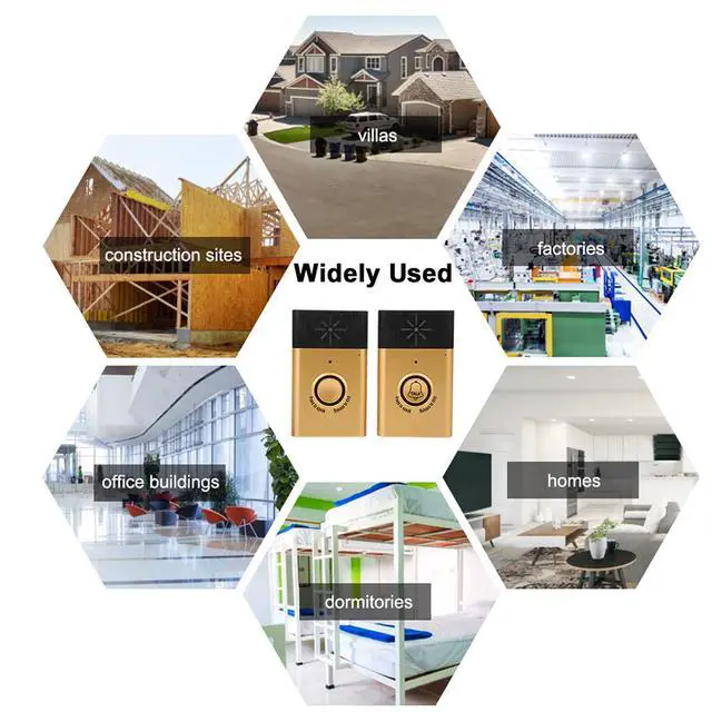 Alt view image 6 of 7 - Doorbell, Smart Voice Doorbell 2 Way Conversation Talk Intercom Doorbell Kit Indoor Outdoor Access Control System for Home Office Security