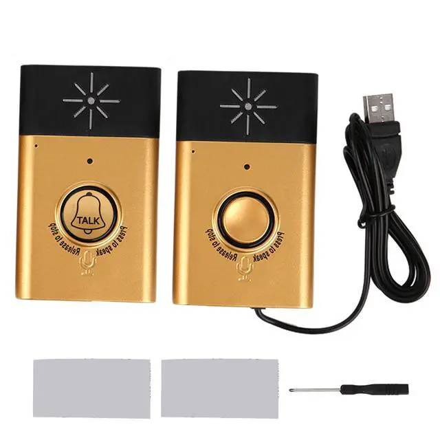 Alt view image 7 of 7 - Doorbell, Smart Voice Doorbell 2 Way Conversation Talk Intercom Doorbell Kit Indoor Outdoor Access Control System for Home Office Security