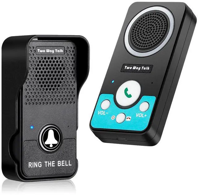Main image of Doorbell, Two Way Talk Wireless Doorbells for Home, Hands-Free Door Bell Ringer Wireless, Natural Conversation Intercom Doorbells, Waterproof, Battery Doorbell for Room/Bedroom/Classroom, Kids/Elderly