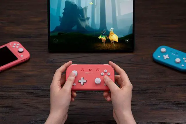 Alt view image 7 of 7 - 8BitDo Lite 2 Bluetooth Gamepad for Switch, Switch Lite, Android and Raspberry Pi (Pink)