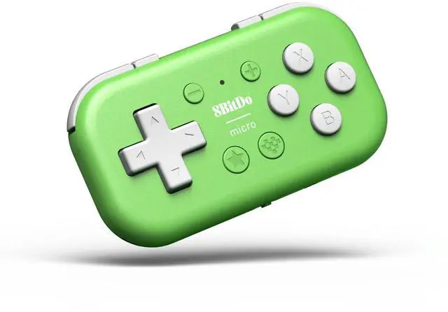 Main image of 8Bitdo Micro Bluetooth Gamepad Pocket-sized Mini Controller for Switch, Android, and Raspberry Pi, Supports Keyboard Mode (Green)
