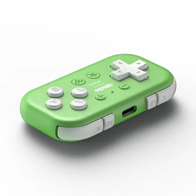 Alt view image 2 of 7 - 8Bitdo Micro Bluetooth Gamepad Pocket-sized Mini Controller for Switch, Android, and Raspberry Pi, Supports Keyboard Mode (Green)