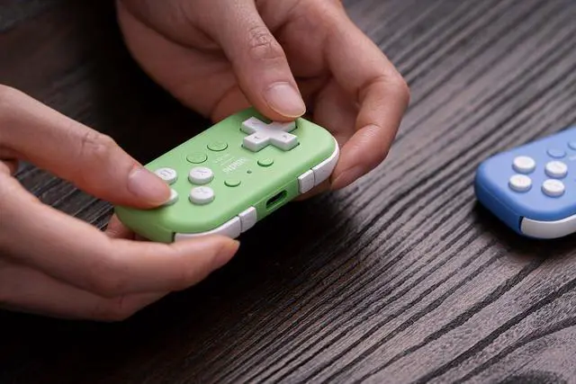 Alt view image 6 of 7 - 8Bitdo Micro Bluetooth Gamepad Pocket-sized Mini Controller for Switch, Android, and Raspberry Pi, Supports Keyboard Mode (Green)