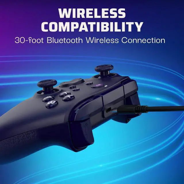 Alt view image 2 of 3 - PDP REPLAY Wireless Bluetooth Controller / Remote - Designed for Samsung Gaming Hub (select Samsung TVs, monitors, Freestyle Gen 2), Rechargeable 40 HR Battery, 30FT Range, Programmable Button Mapping