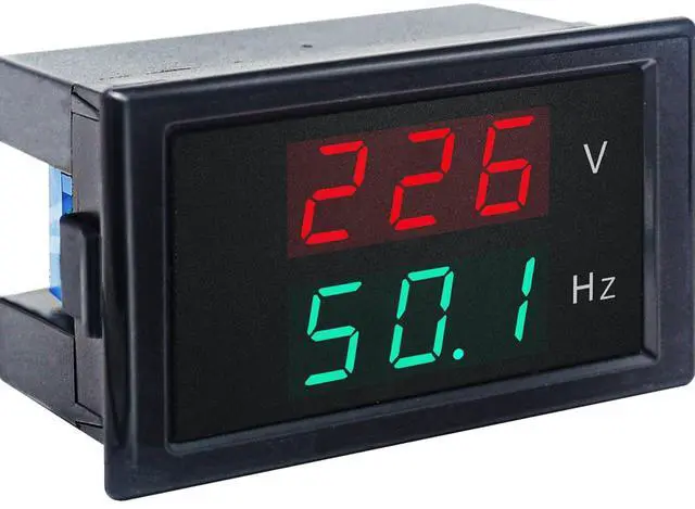 Main image of KETOTEK Digital AC Voltmeter Panel Mounting Meter AC80-300V Frequency Counter 45.0-65.0 HZ LED Display Voltage Volt Frequency Meter Tester Gauge