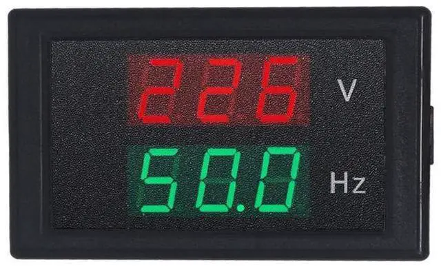Alt view image 3 of 7 - KETOTEK Digital AC Voltmeter Panel Mounting Meter AC80-300V Frequency Counter 45.0-65.0 HZ LED Display Voltage Volt Frequency Meter Tester Gauge