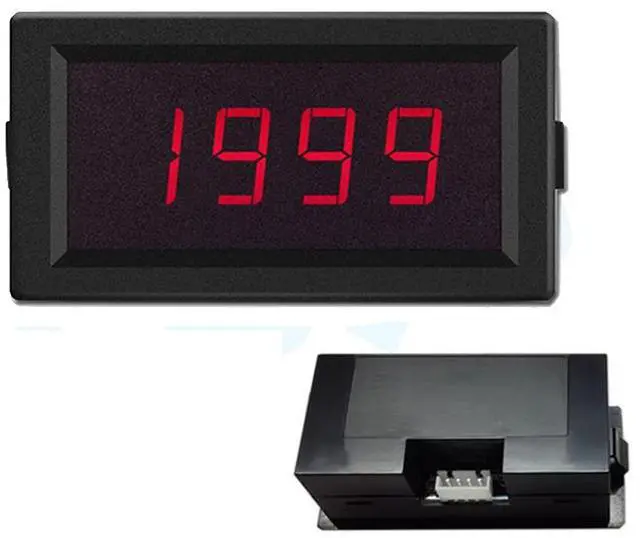 Alt view image 3 of 5 - Taidacent Ohm Meter Resistance Tester Ohmmeter Digital DC Resistance Measuring Instrument Fixture Resistance Measure Panel Meter (200 Ohm, DC12V with Cover)