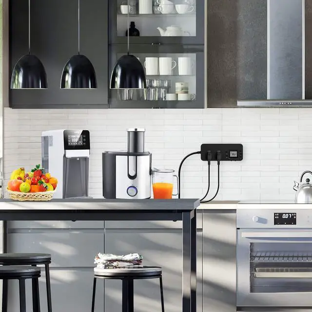 Alt view image 2 of 7 - Electricity Usage Monitor, Briidea Power Consumption Watt Voltage Amp Meter Tester with 2 Outlets Electricity Analyzer Monitoring Device for Energy Saving