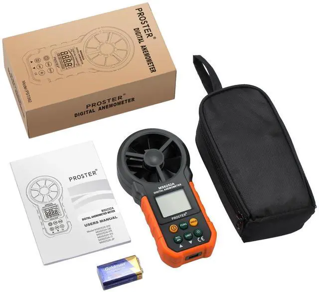 Alt view image 6 of 6 - Proster Handheld Digital Anemometer - Portable Wind Speed Meter CFM Meter Wind Gauge Air Volume Measure with LCD Backlight for Outdoors Sailing Surfing Fishing