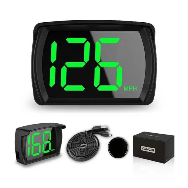 Alt view image 2 of 7 - VJOYCAR New Speedometer HUD GPS Digital Speed Meter MPH Speedo Head Up Display for Cars Trucks, USB Cable Plug & Play (G20-Only Green)
