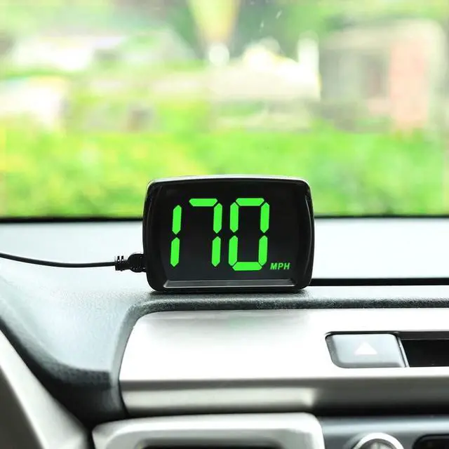 Alt view image 3 of 7 - VJOYCAR New Speedometer HUD GPS Digital Speed Meter MPH Speedo Head Up Display for Cars Trucks, USB Cable Plug & Play (G20-Only Green)