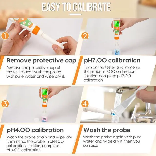 Alt view image 6 of 6 - UIUZMAR pH Tester for Food Digital pH Meter for Sourdough Starter and Dough Spear Sensor Food pH Kit Works for Fermented Sausages Cheese Sushi Rice Canned Jam Soapmaking and Other Solid Semi-Solid