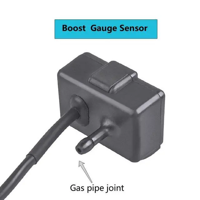 Alt view image 5 of 7 - ZHSYMX Universal Turbo Boost/Vacuum Gauge Kit Includes Electronic Pressure Sensor Red LED Light PSI Meter - for Car Truck - 2-1/16"