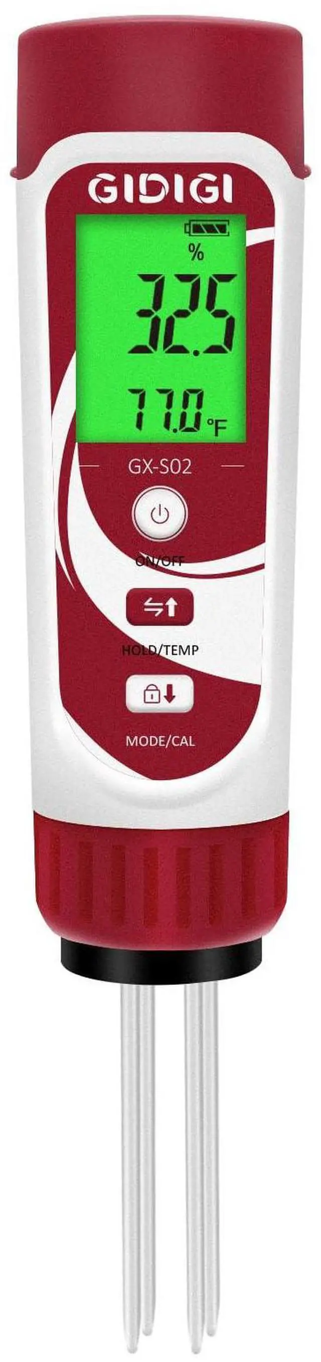 Main image of GIDIGI Moisture Meter for Plants, 3 in 1 Digital Soil Moisture MeterSoil Moisture Meter and Soil EC Meter for Farms, Gardens, Orchards, Home Planting, Indoor Plants, Composting and Other Scenarios