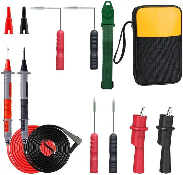 Main image of Makeronics 12-in-1 Multimeter Test Lead Kit with with Magnet Hanger Kit and Soft Case for Electronic Specialties Automotive Multimeter Voltmeter Clamp Meter | 4 PCS Non-Destructive Back Probes