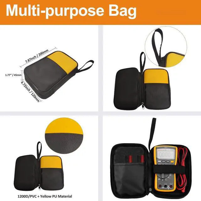 Alt view image 2 of 6 - Makeronics 12-in-1 Multimeter Test Lead Kit with with Magnet Hanger Kit and Soft Case for Electronic Specialties Automotive Multimeter Voltmeter Clamp Meter | 4 PCS Non-Destructive Back Probes