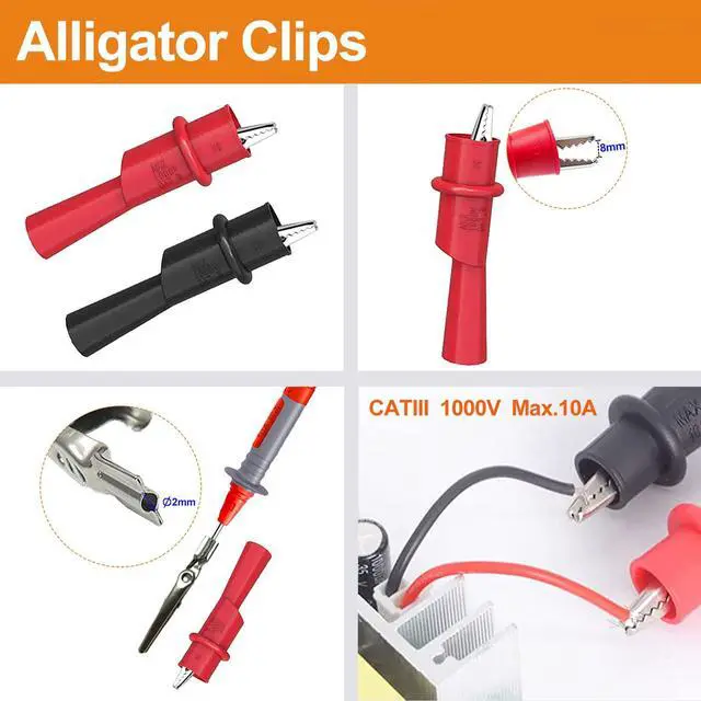 Alt view image 6 of 6 - Makeronics 12-in-1 Multimeter Test Lead Kit with with Magnet Hanger Kit and Soft Case for Electronic Specialties Automotive Multimeter Voltmeter Clamp Meter | 4 PCS Non-Destructive Back Probes