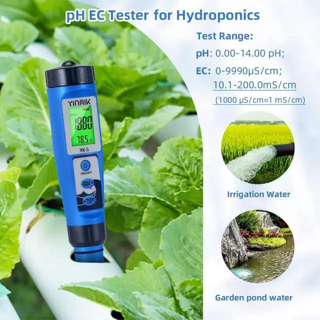 Alt view image 6 of 6 - YINMIK pH Salt Meter 5 in 1 pH TDS EC Salinity Tester for Pool Spa Aquarium Hydroponic Saltwater Digital pH and PPM Tester for Household Drinking Water Hot Tub Home Brewing Fish Tank