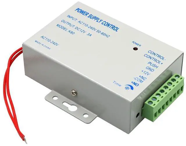 Main image of 12V K80 Power Supply Controller Input True 3A/5A AC110V-240V Output DC for Door Access Control System,Electric Strike Lock, Bolt Lock, Magnetic Lock, Power Supply Controller (K80-3A)